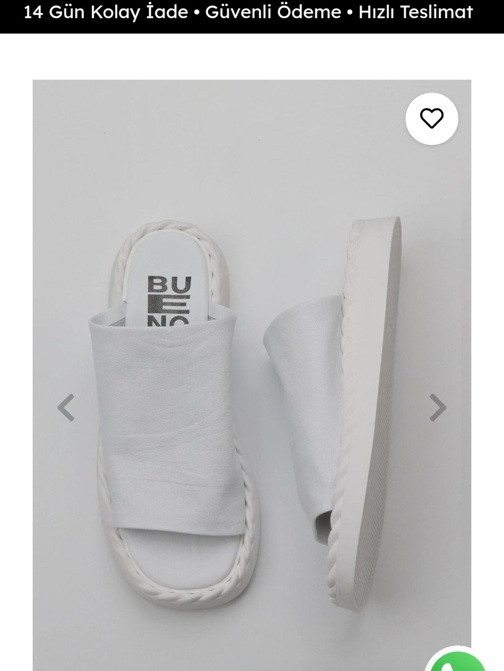 Bueno White Slide Sandals 7 New